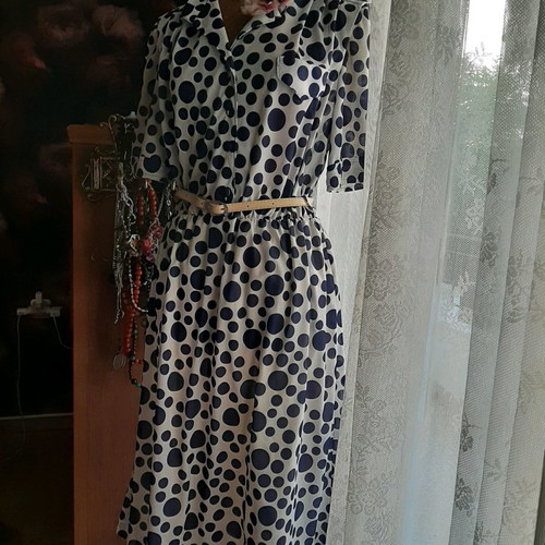 Women's vintage summer dress with belt used