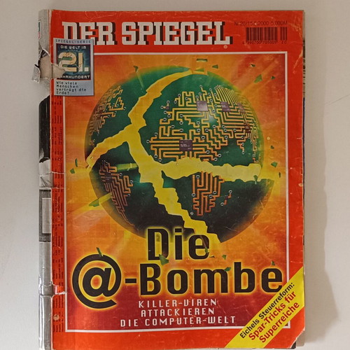 Der Spiegel issue 20/15.5.2000 used, Die @-Bombe