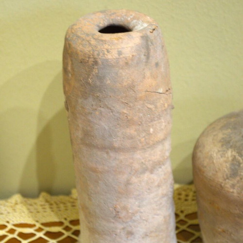 Set of 2 rustic ceramic vessels used, archaic Greek style