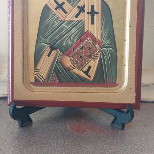 Wooden icon of Saint Blasios