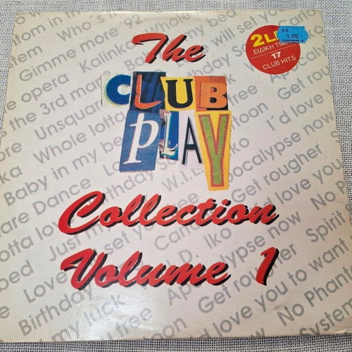 The Club Play Collection Vol. 1 LP used, electronic music