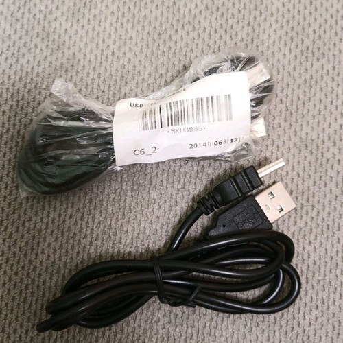 USB F-USB mini cable black 1m pack of 2 new
