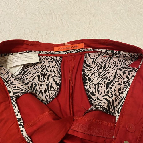 Mango slim fit pants red size XS like new