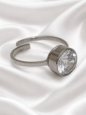 Ring made of stainless steel with zirconium, new