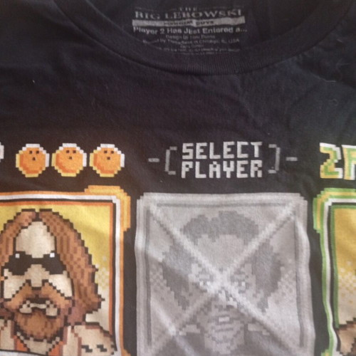 The Big Lebowski Collectible T-shirt Threadless Retro 8-Bit Pixel Art Size M