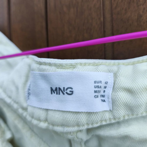 Mango women's yellow pants size 42, new