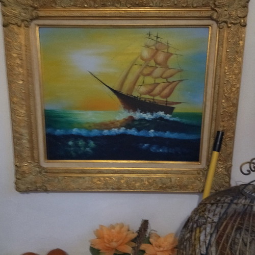 Painting new with antique gold frame