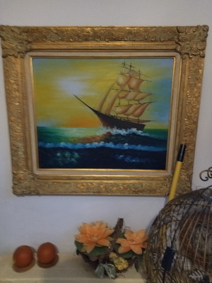 Painting new with antique gold frame