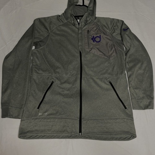 Nike KD Dri-FIT hoodie jacket used, gray, size M