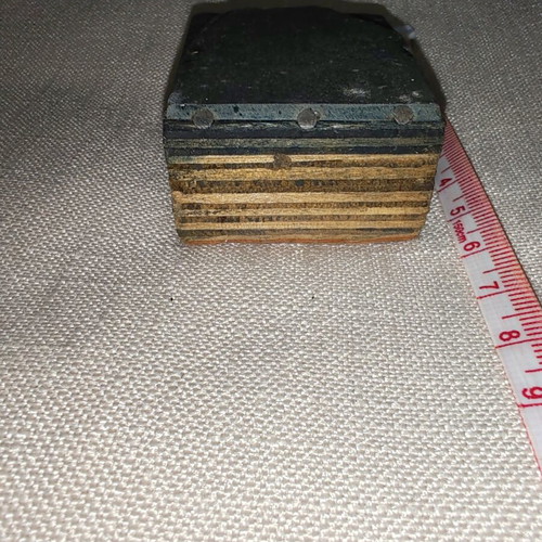 Vintage Typographic Printing Block National Bank of Greece used