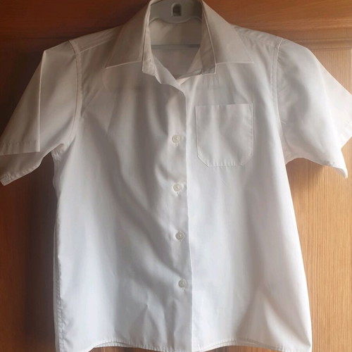 Marks & Spencer White Short Sleeve Shirt Like New For 9-10 Years