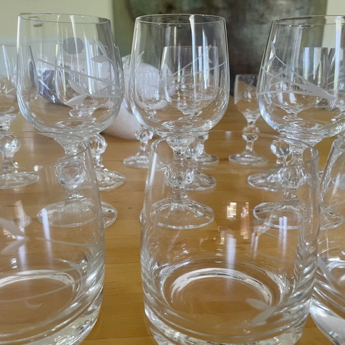 Bohemia Crystal Glasses Set 31 Pieces Like New