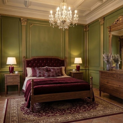 Handcrafted Louis Seize (XVI) Bedroom Suite new, solid mahogany