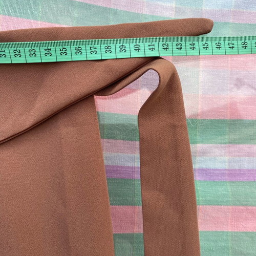Brown skirt new with side tie, high waist, L/XL