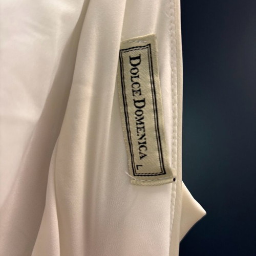 Maxi white dress Dolce Domenica like new, size L with black trim