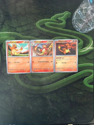 Pokemon Charmander and Charmeleon cards