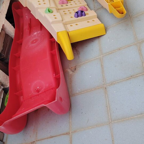 Slide with climbing wall for children up to 8 years used