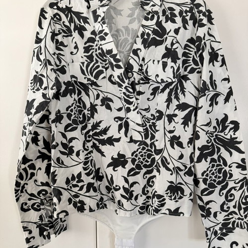 Naracamicie shirt bodysuit like new, black and white, size M