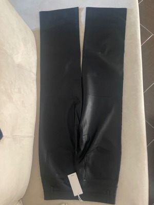 Leather pants Mango new, black, size XXS