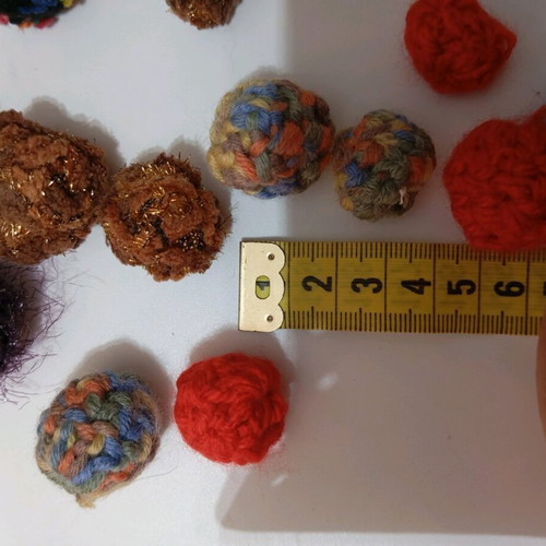 Handmade knitted balls pack of 32 new