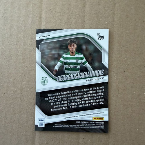 2025-26 Panini FIFA Prizm Rookie Giorgos Vagiannidis Soccer Ball SP like new