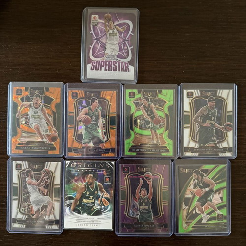 Panathinaikos Basketball Cards set of 9 like new