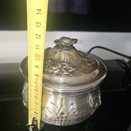Vintage fondue pot used