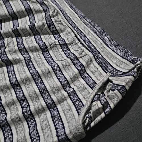 Women's casual striped grey maxi skirt with pockets