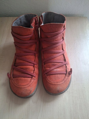 Camper Peu Cami γυναικεία δερμάτινα μποτάκια 38 μεταχειρισμένα, κόκκινα