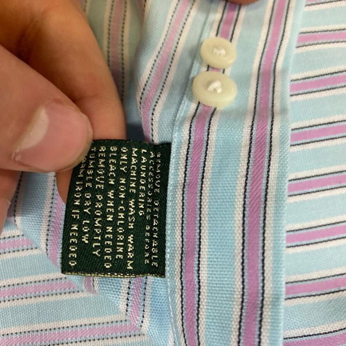Lauren Ralph Lauren Longsleeve Shirt XL, light blue purple pinestripe