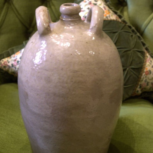 Antique French Olive Oil Jug 19th Century used