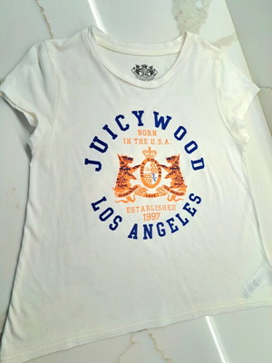 Juicy Couture blouse 7 years like new, white, elastic