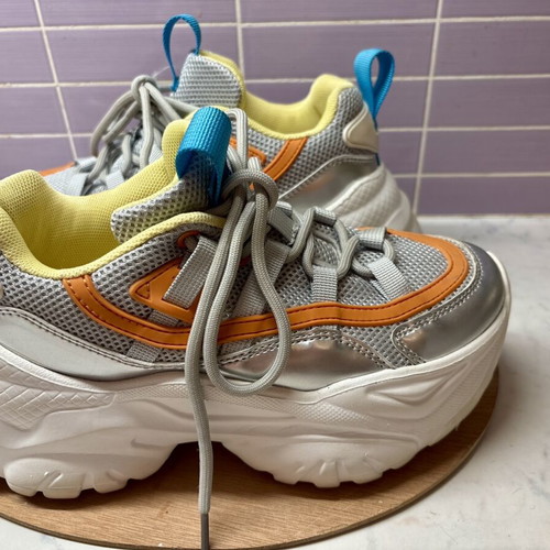Renato Garini Chunky Sneakers silver multicolor size 36 like new