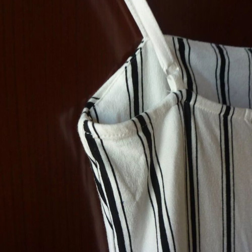 Bershka striped white black jumpsuit size XS used