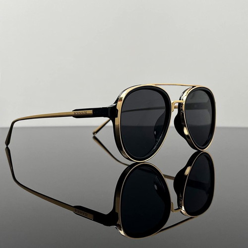 BorMain August sunglasses new, black and gold, UV400 protection