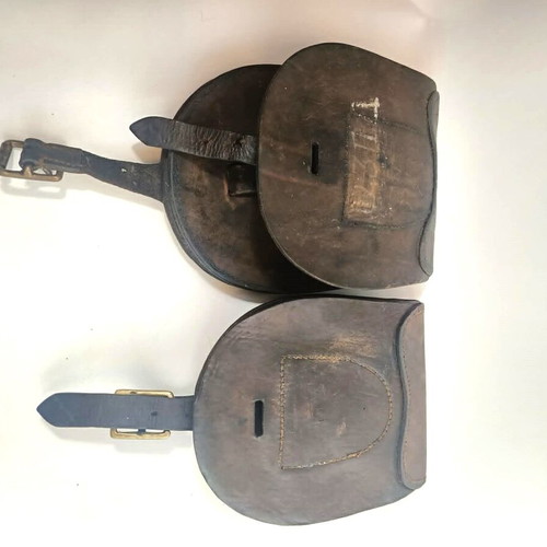 WWII Leather Pouches for British Army Used