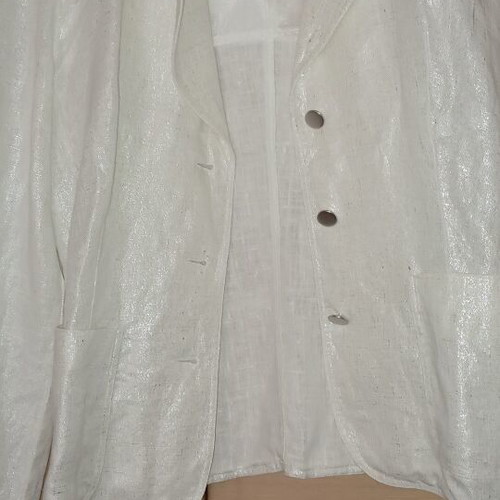 Jacket linen with shiny silver thread like new
