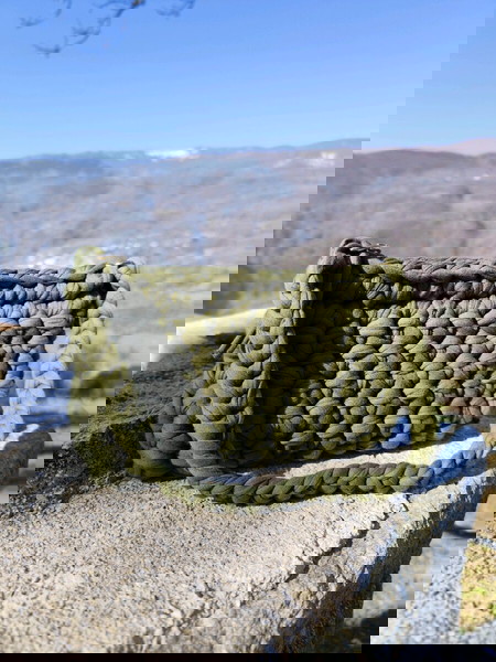 -30% New Olive Handmade Crochet Bag Νέα χειροποίητη πλεκτή τσάντα χακί