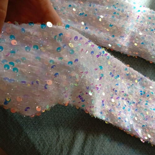 Wedding dress in tight mermaid line with sequins like new, size M