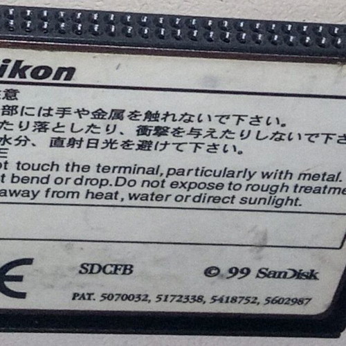 Nikon EC-16CF Compact Flash 16MB used, collectible 1999