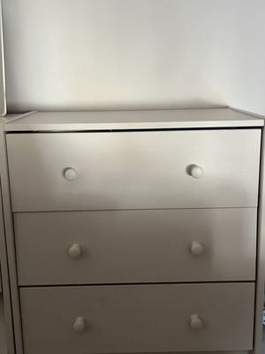 Chest of drawers used, set of two, beige-gray color