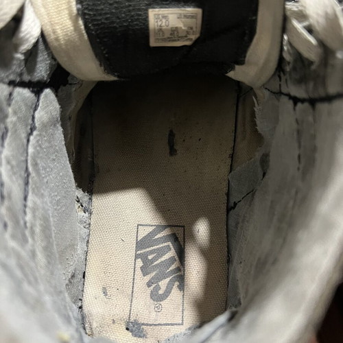 Vans of the World high sneakers used, size 46, black and brown