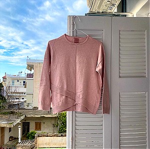 ροζ μπλούζα πολύ μαλακό ύφασμα ελαστική με ιδιαίτερο τελείωμα