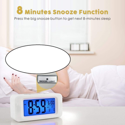 Plumeet Digital Alarm Clock like new with LCD display and night light
