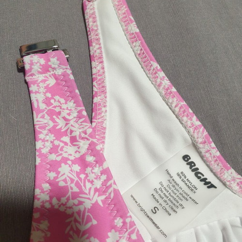 Bikini pink & white Bright Swimwear size S like new