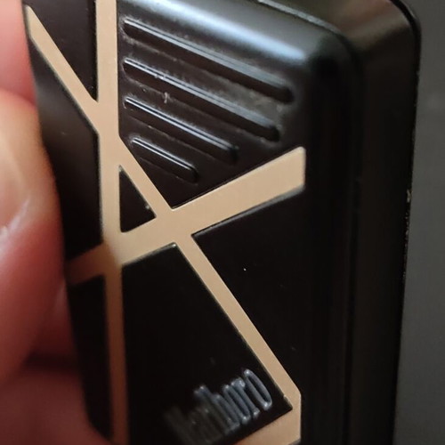 Marlboro Metal Lighter used, model adm AO088 black and gold