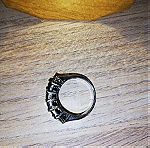  Ασημένιο δαχτυλίδι με γρανάτη
