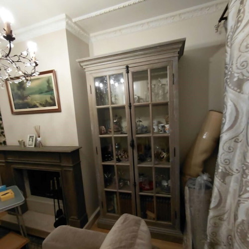 English Cottage style display cabinet, 2.30 x 1.10 x 0.40 m