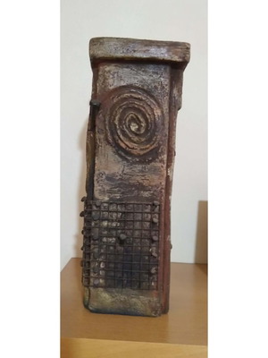 Decorative vase like new, height 26 cm, from Santorini