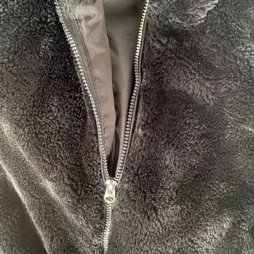 Pull & Bear black medium fur jacket like new